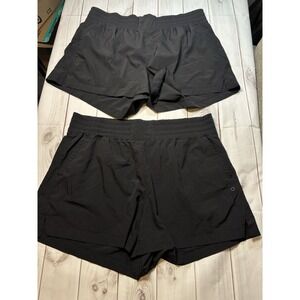 Old Navy Womens Active StretchTech Quick Dry Shorts 2 Pack Black XL